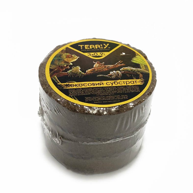

Кокосовый субстрат для террариума Terrix мелкий 3х0,9 л