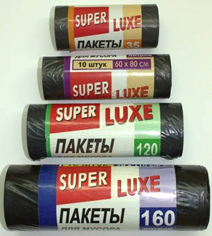 

Мусорный пакет "SUPER LUXE" 120л 10шт 070300010