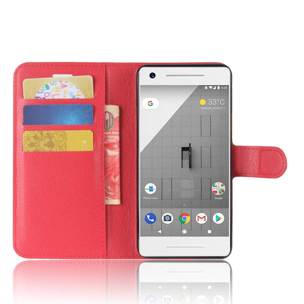 

Чехол книжка Lichee для Google Pixel 2 (9 цветов) красный