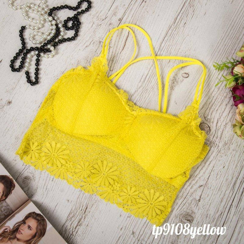 

Топик женский кружевной TP9108yellow | 1 шт., Желтый