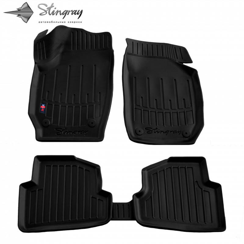 

Резиновые 3D коврики в салон на SKODA Fabia II (5J) (2007-2014)/Шкода Фабия, Черный