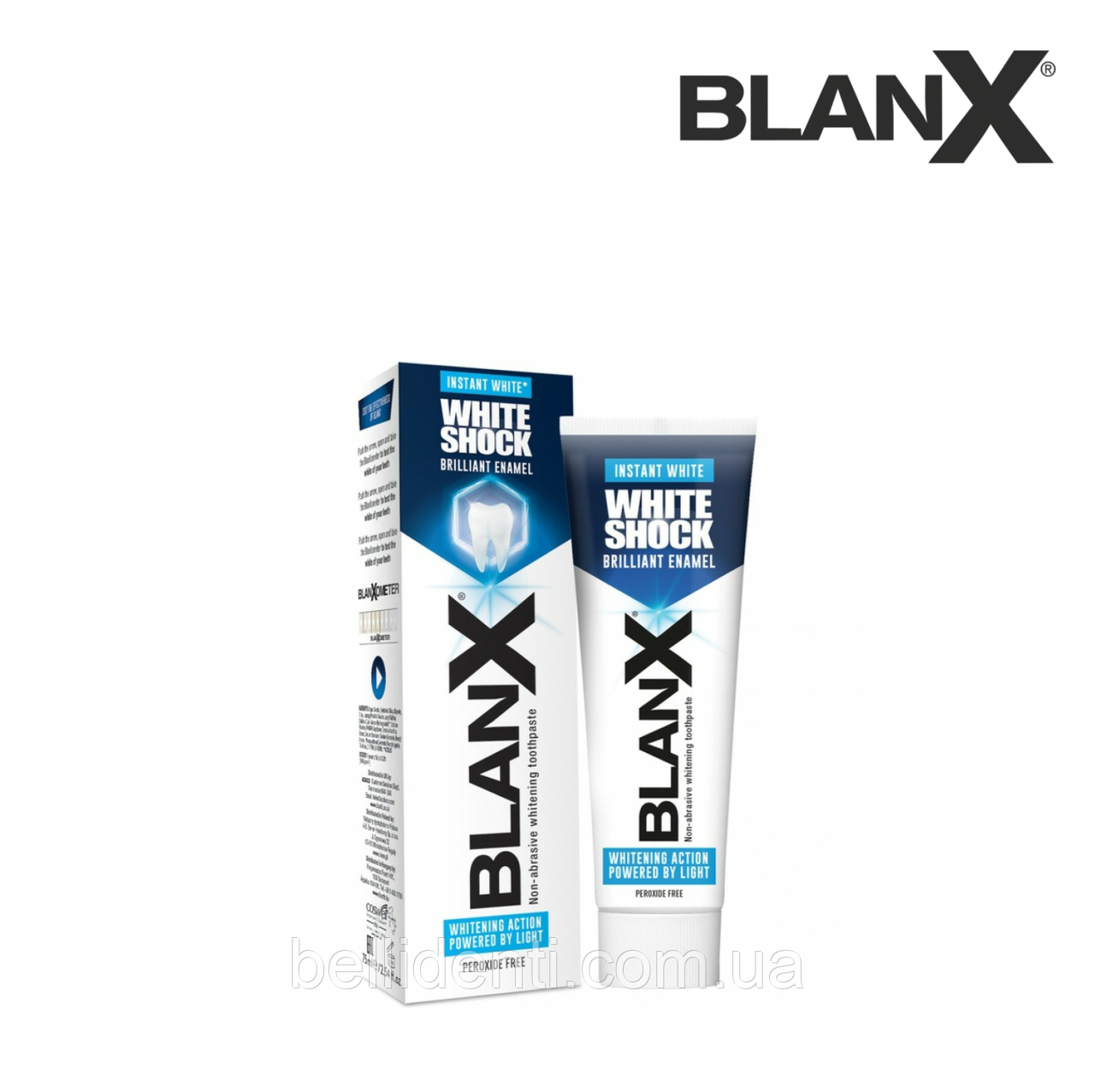 

Зубная паста Blanx White Shock без Led колпачка, 75 мл