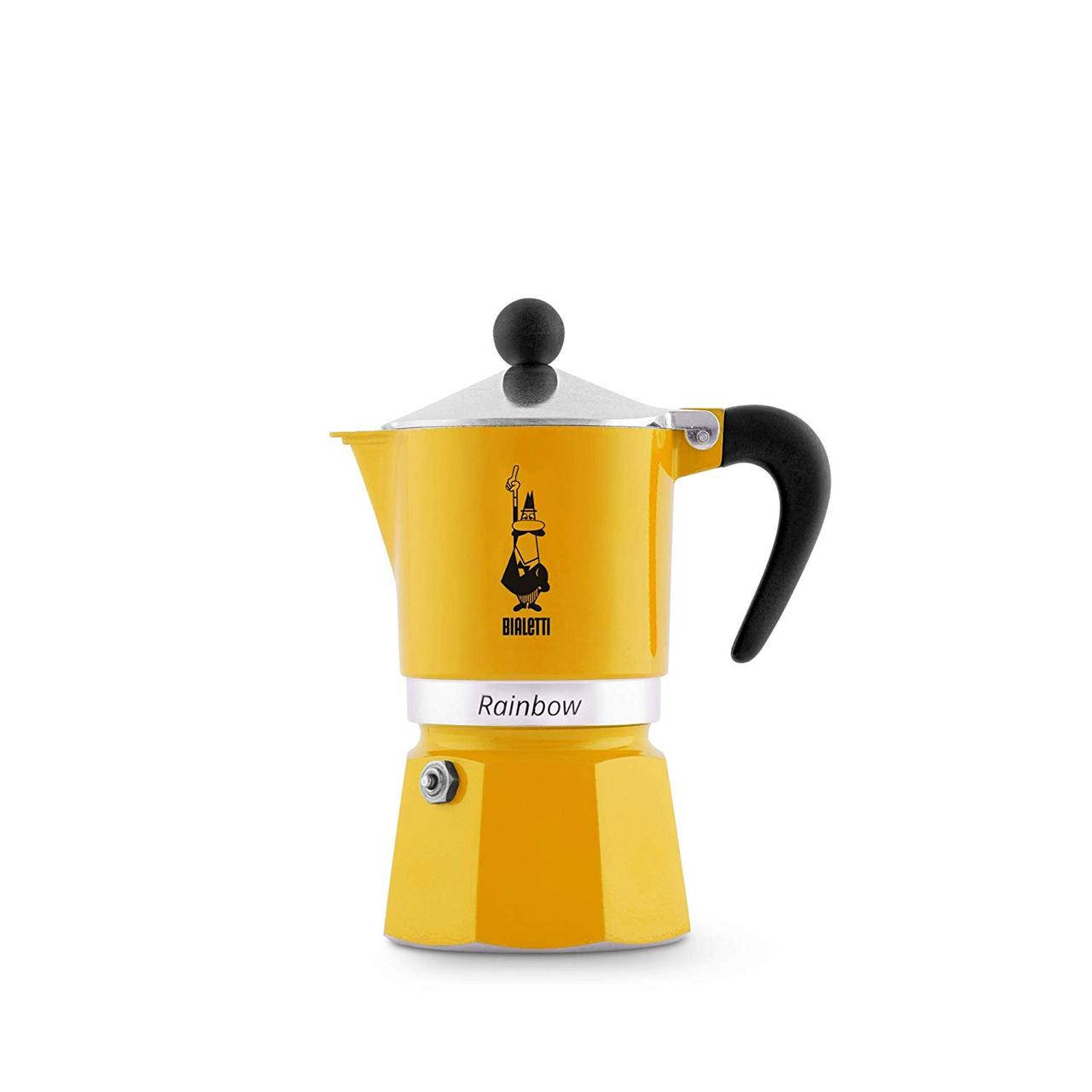

Гейзерная кофеварка Bialetti Rainbow Yellow (3 чашки - 170 мл)
