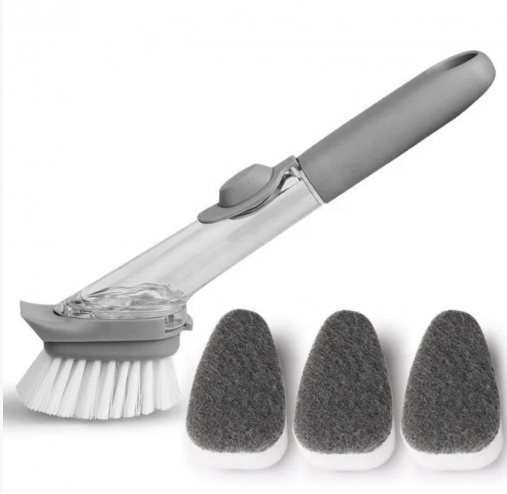 

Щетка с дозатором Decontamination Wok Brush! Топ товар, Серый