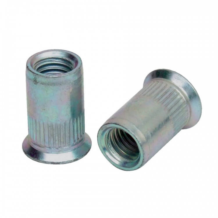 

Заклепка резьбовая м4 (гайка клепальная) рифленная с потайным фланцем (500шт)