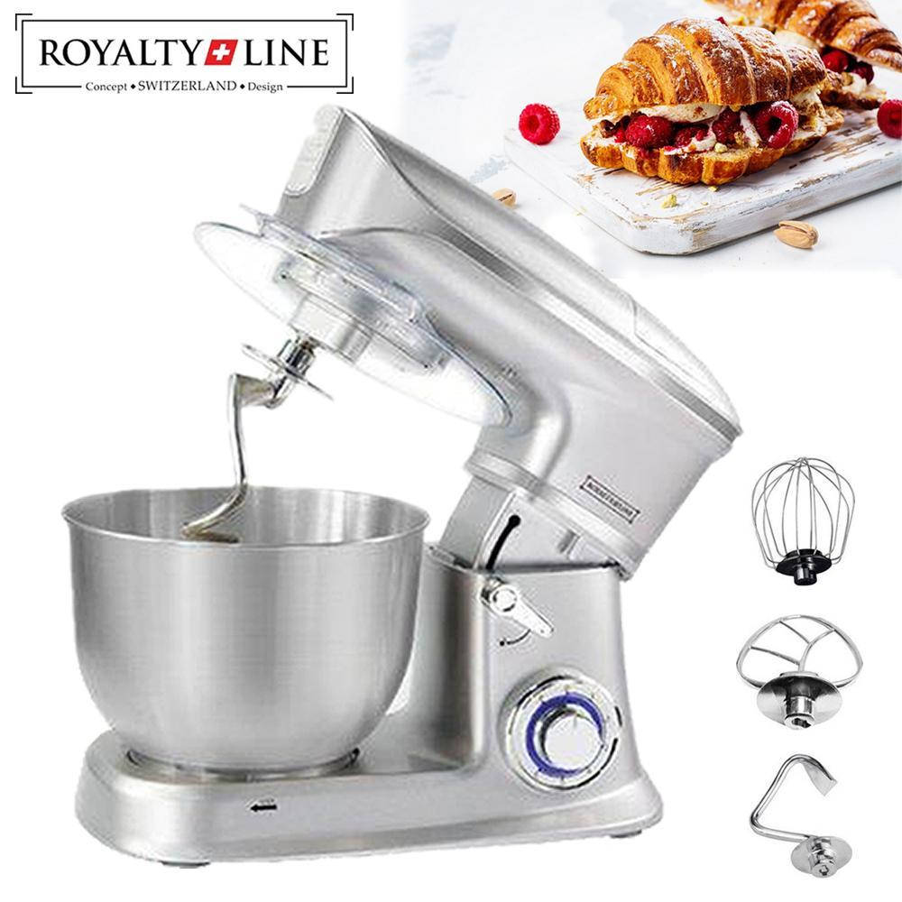 

Кухонный тестомес Royalty Line 1900Вт 6.5л серебристый планетарный миксер