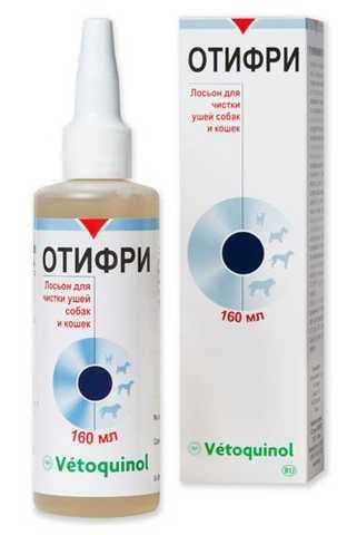 

Отифри лосьон для чистки ушей собак и кошек 60мл