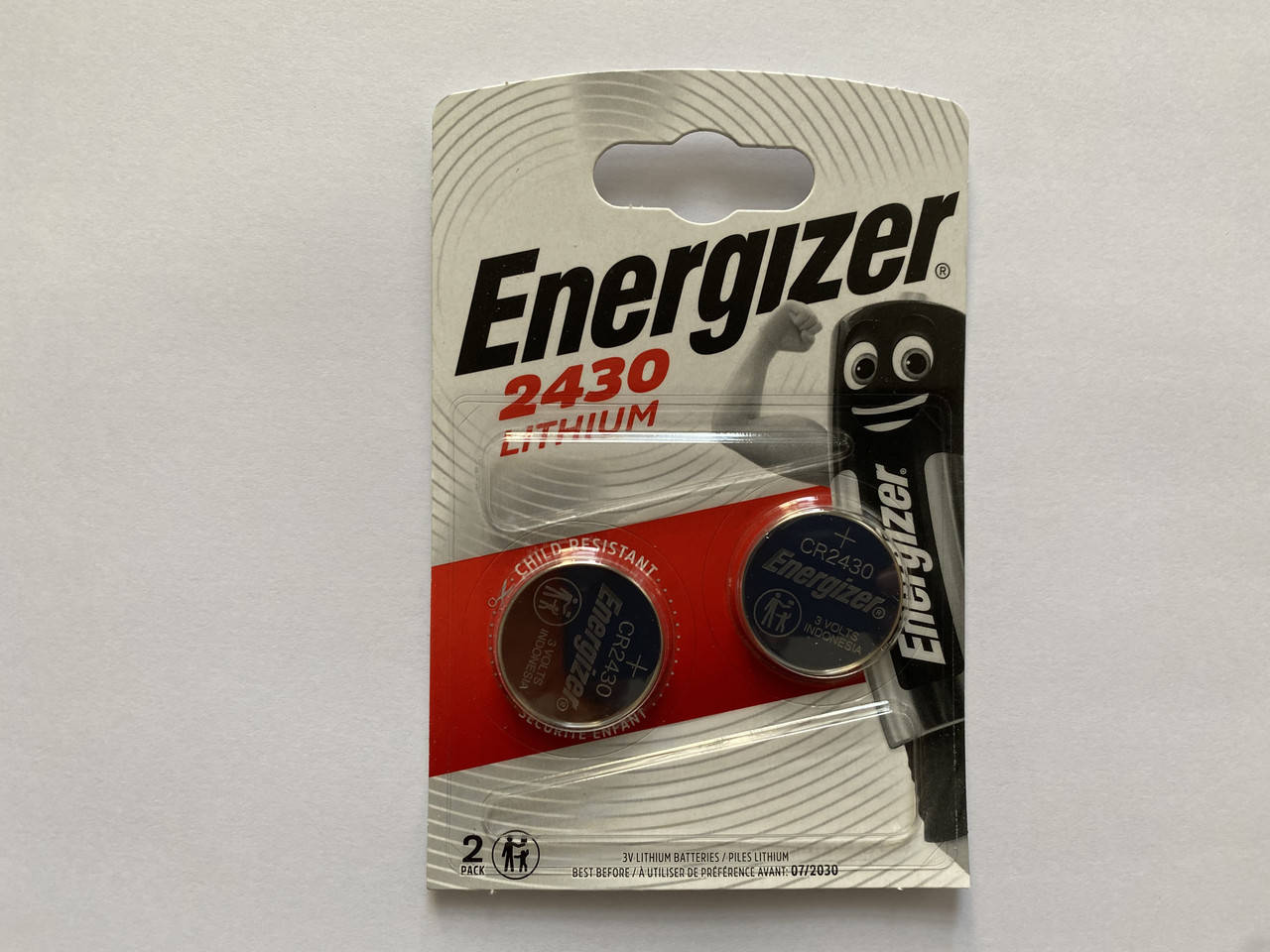

Батарейка Energizer CR2430 Lithium 3V 1шт (блистер по 2шт)