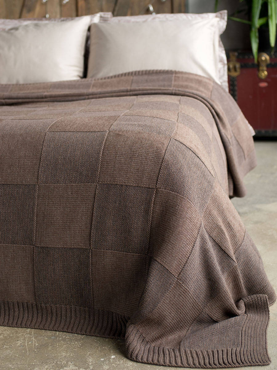 

Покрывало 220x240 BETIRES ASPEN DARK BROWN (50% хлопок, 50% акрил), Коричневый
