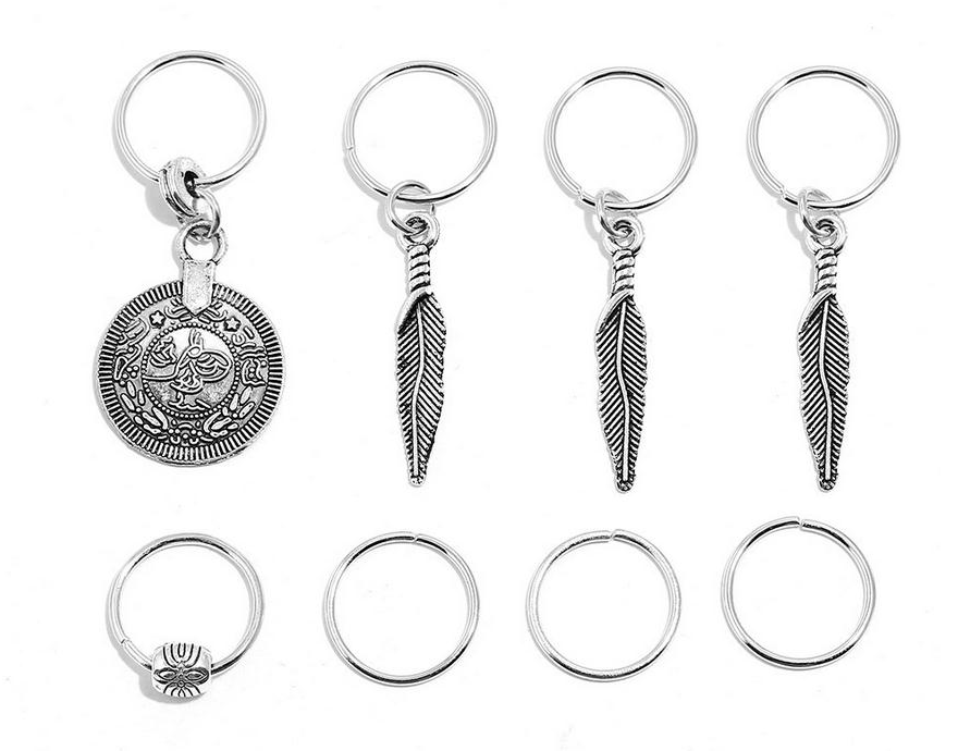 

Пирсинг для волос набор 8 шт