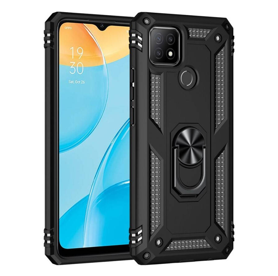 

Противоударный чехол Combo Ring для Oppo A15s (Разные цвета) Черный