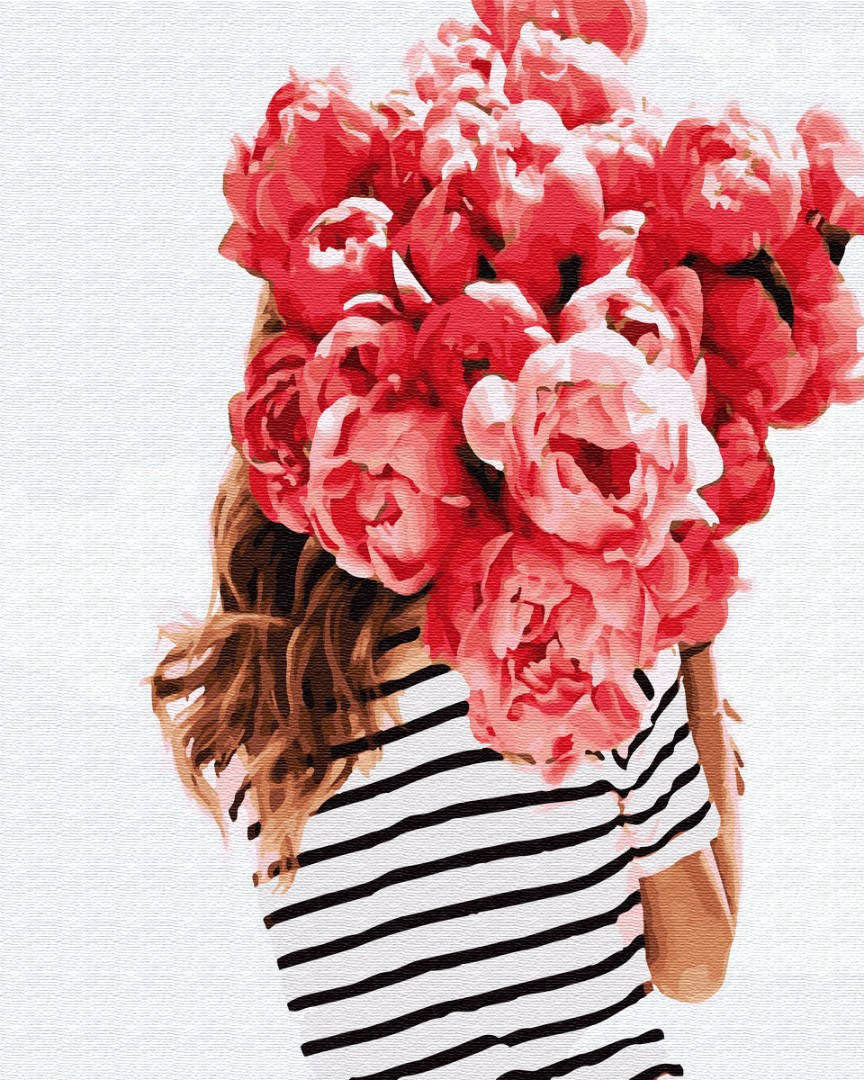 

Картина по номерам BrushMe "В объятьях пионов" 40х50см GX34171