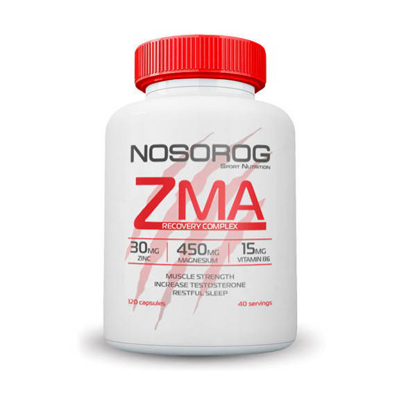 

Бустер тестостерона Цинк Магний Аргинин NOSOROG ZMA (120 caps)