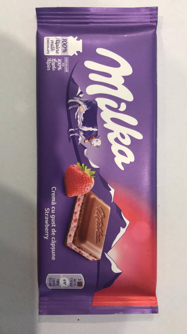 

Шоколад Milka молочний з йогуртом та полуницею 100г