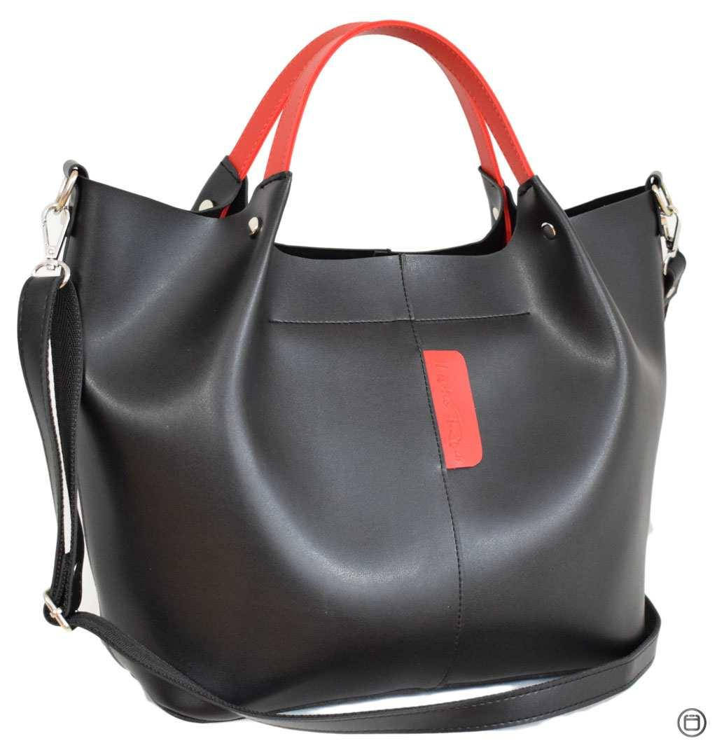 

Женская сумка кожзам Case 575 черно красная, Черный