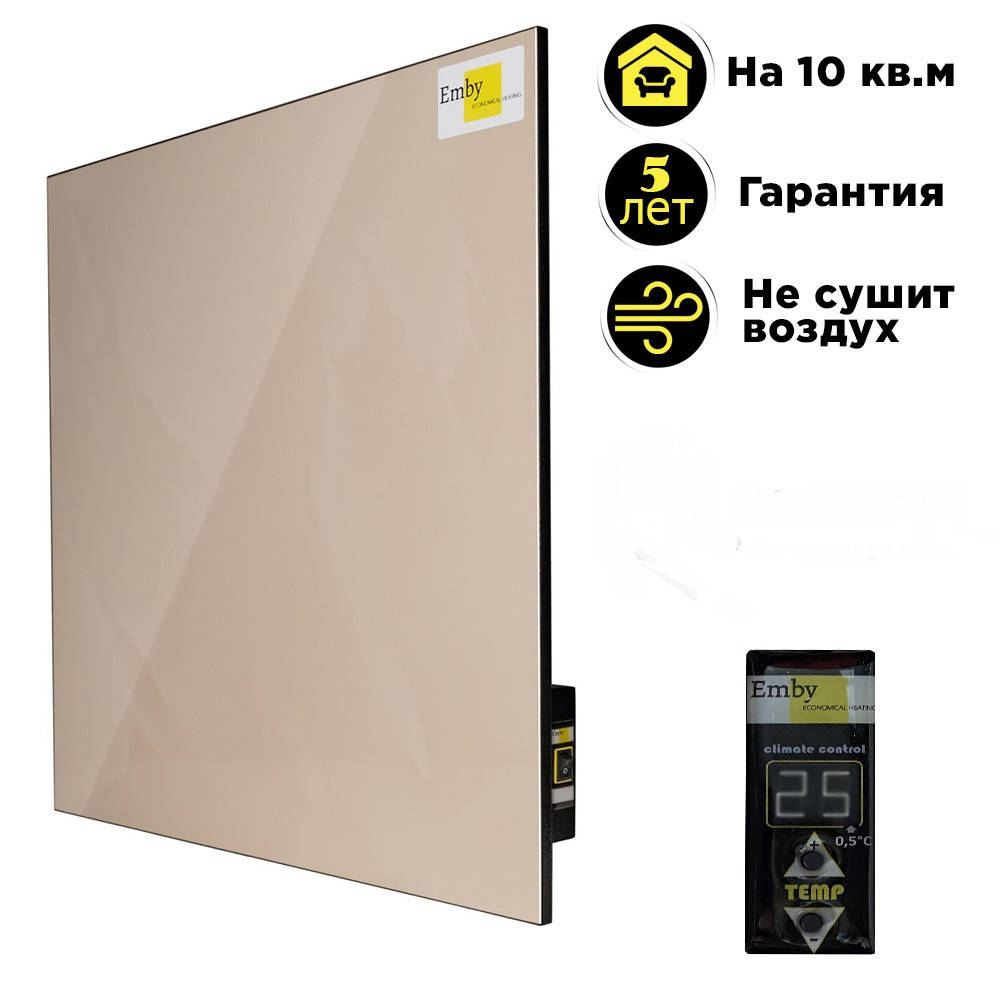

Керамический обогреватель Emby CHT-500 бежевый с терморегулятором на 10 кв.м