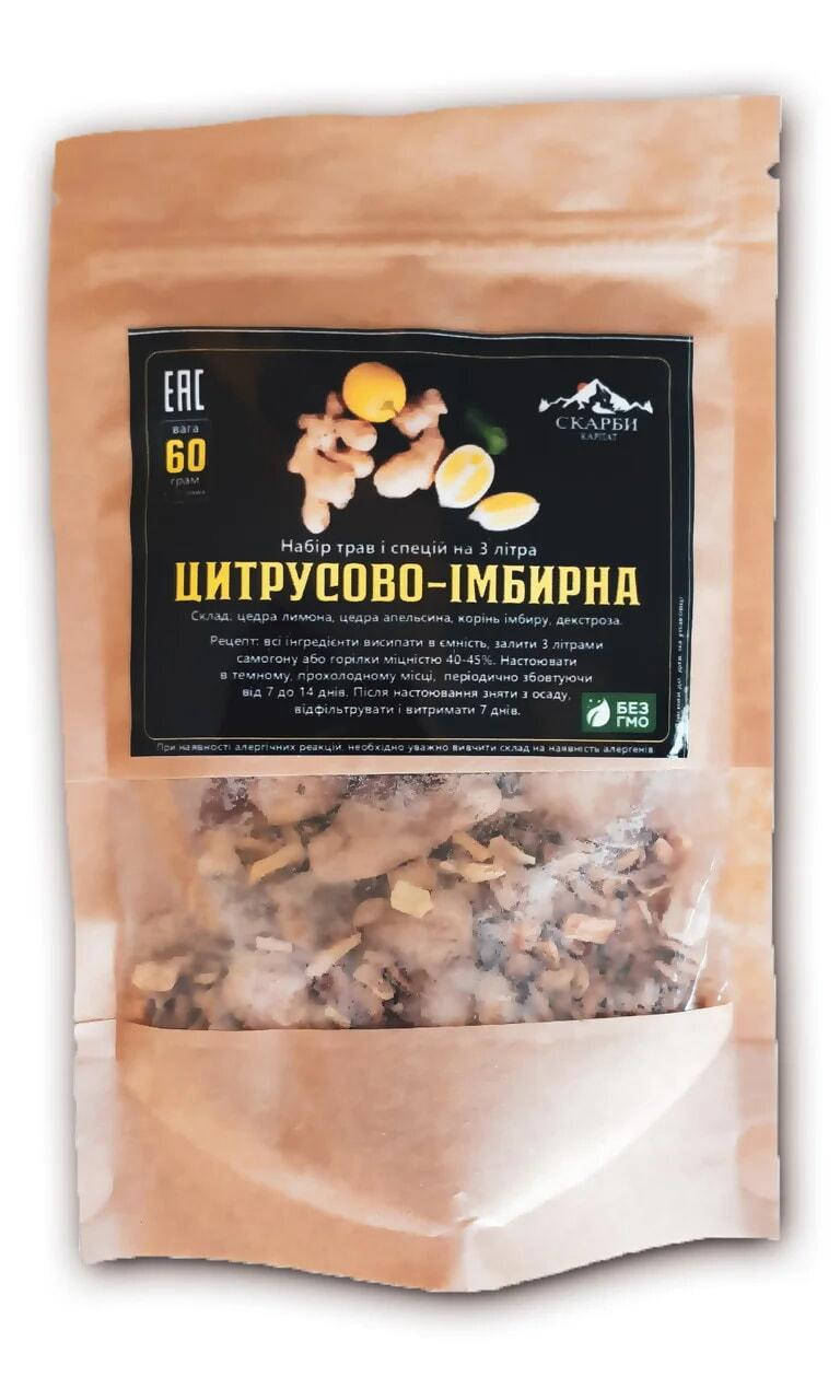 

Набор специй для настойки"Имбирно-лимонная"(3л)