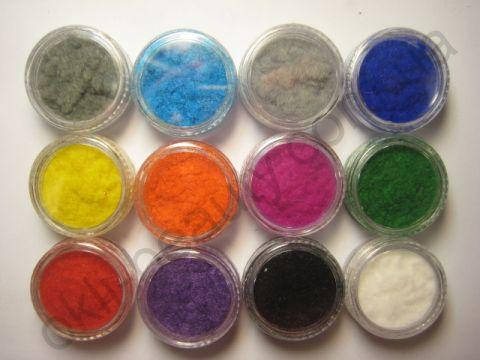 

Набор 12 шт бархат (кашемир) маленькая банка, Разные цвета