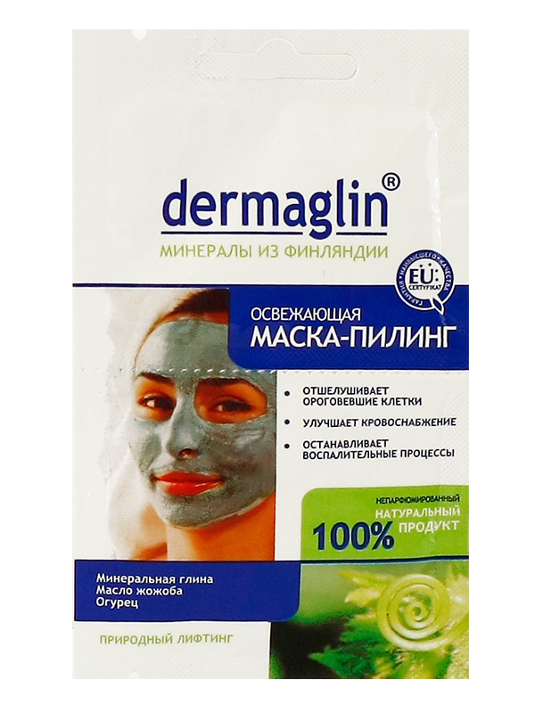 

Маска-пилинг для лица Освежающая 20г Dermaglin