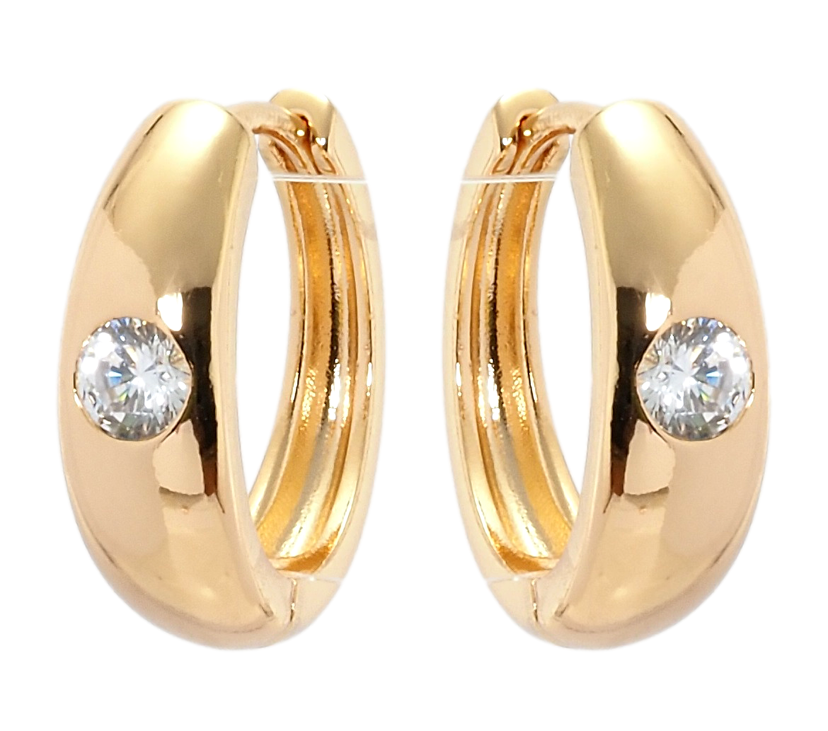 

Серьги Xuping Позолота 18K колечки "Вставки циркония"