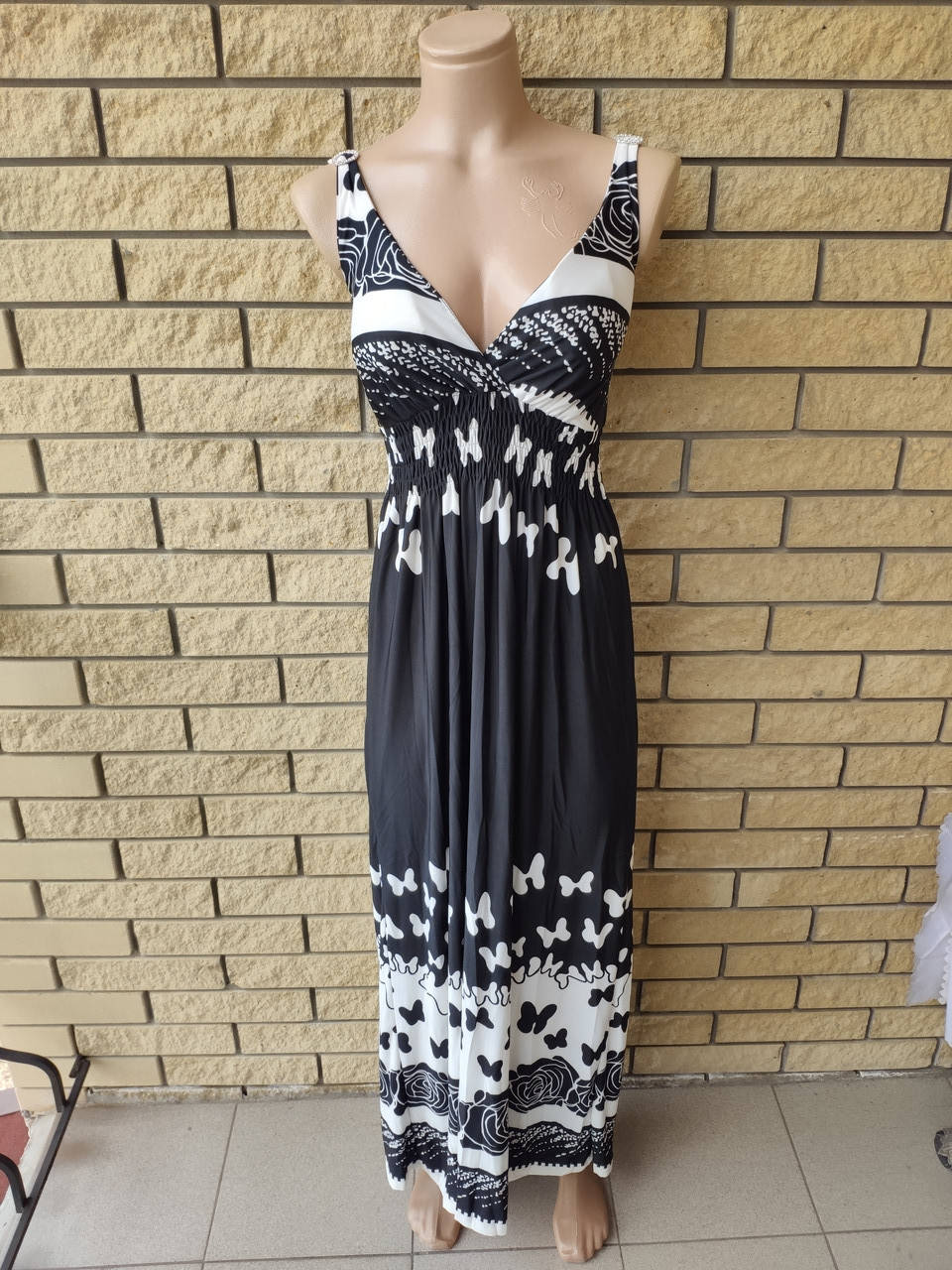 

Сарафан длинный, в пол ONE SHE , есть большие размеры, ткань масло