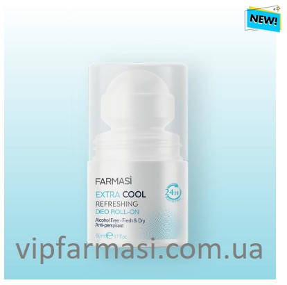 

Чоловічий роликовий дезодорант Extra Cool, Farmasi, 50мл