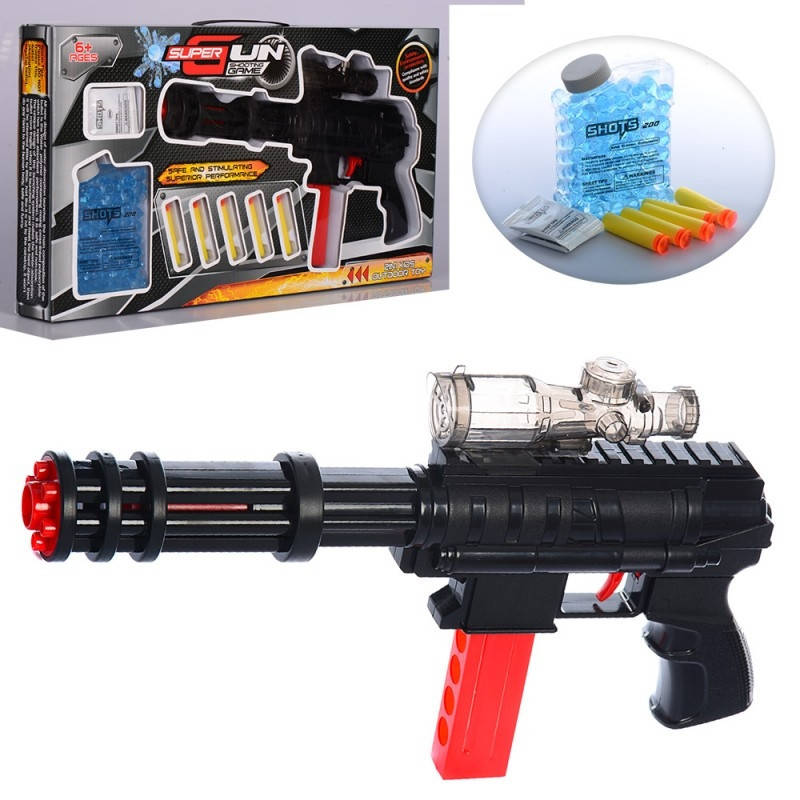 

Игрушечный автомат Super Gun, гелевый пульки, пульки присоски, Разные цвета
