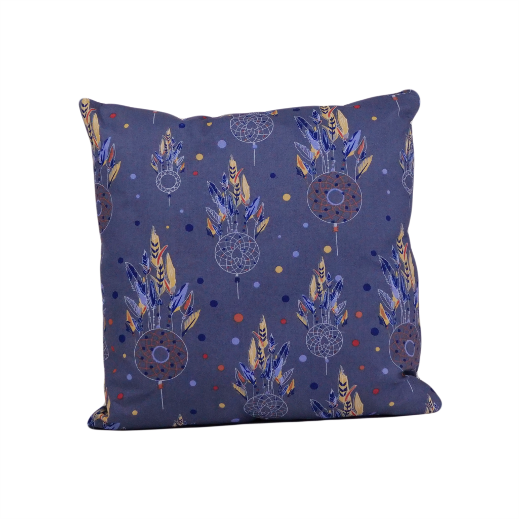 

Наволочка, 30*30 см, (хлопок), (ловец снов на синем), Синий