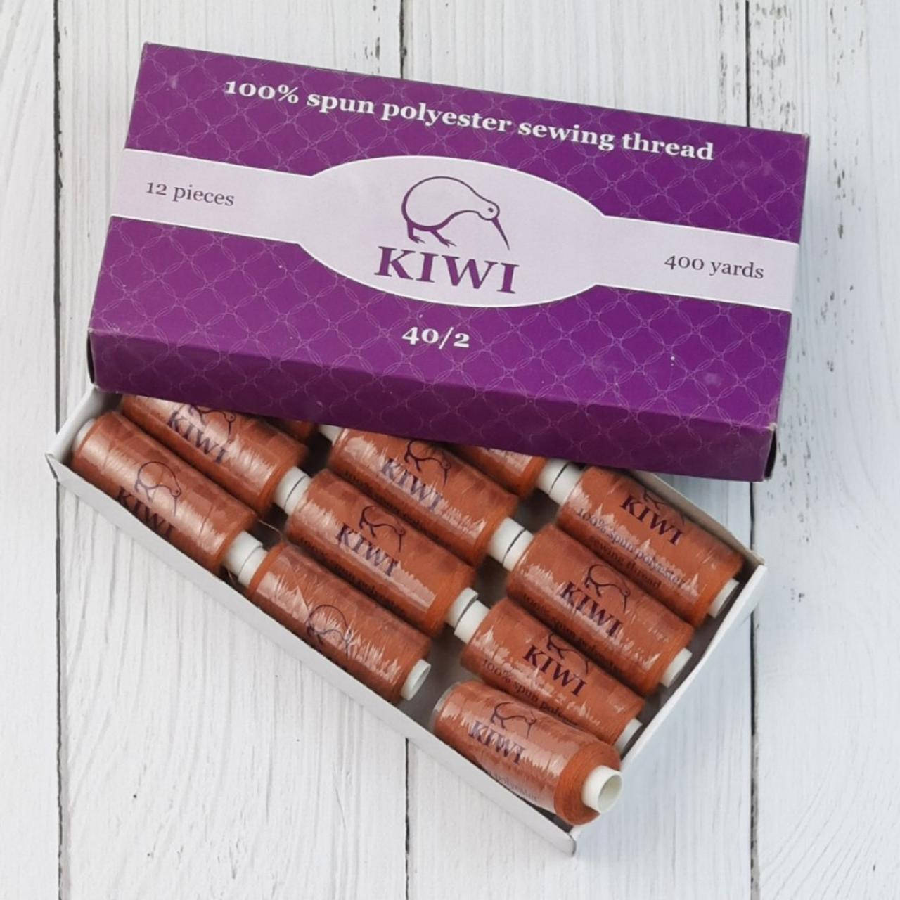 

447 Швейные нитки Kiwi 40/2 (400 ярдов) КИРПИЧ