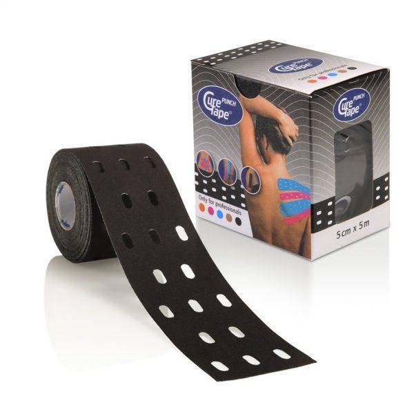 

Кинезио тейп CureTape PUNCH 5см х 5м черный