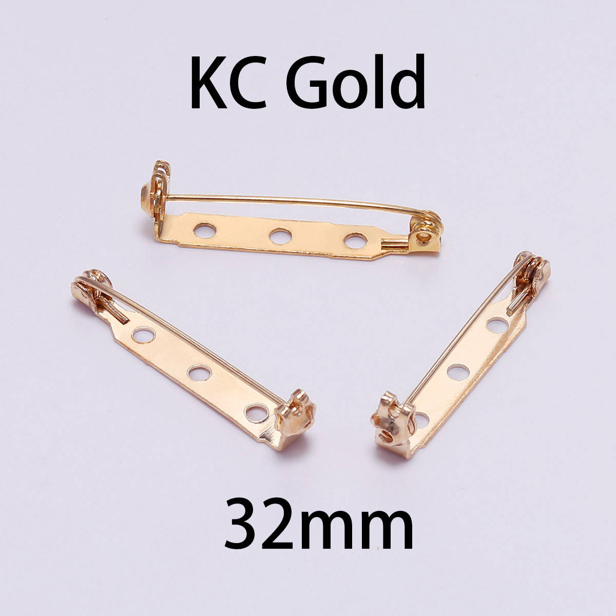 

Застежка для броши 32 мм*1 шт (KC Gold), Золотистый