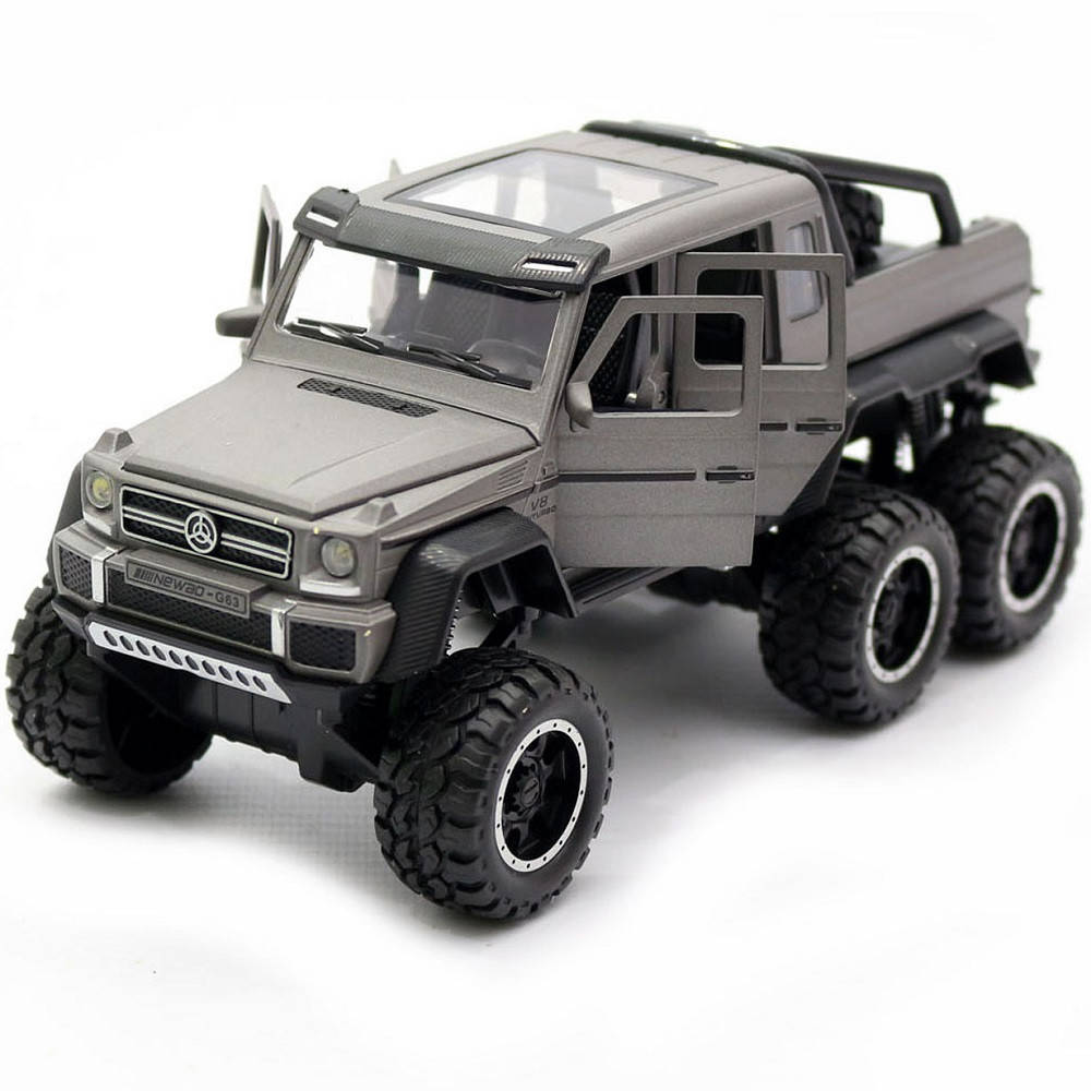 

Машинка Игрушечная Металлическая с Открывающимися Дверями Mercedes-Benz AMG 6x6, Темно-серый