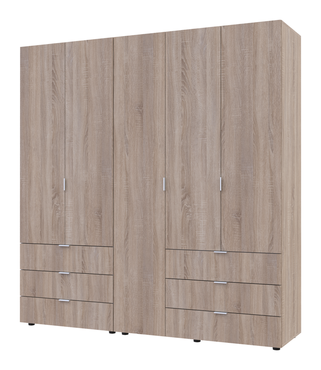 Розпашна Шафа для одягу Doros Гелар комплект Cонома 2+3 ДСП 193,7х49,5х203,4 (42002122)