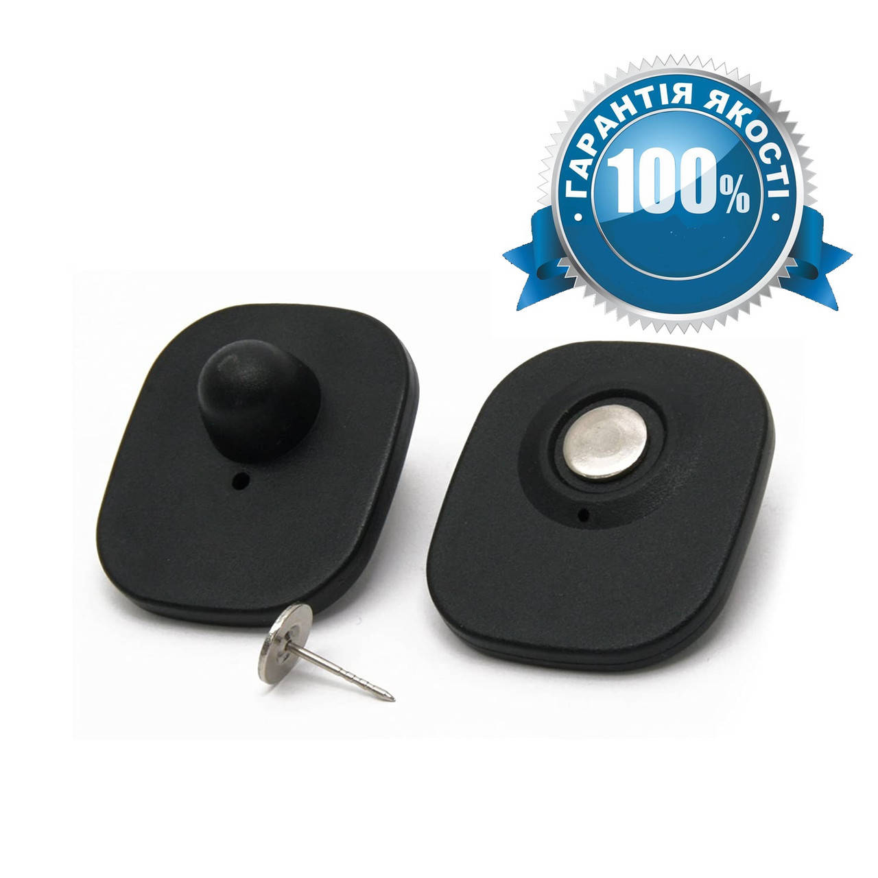 

Бирка антикражная Мини черная Mini square hard tag black
