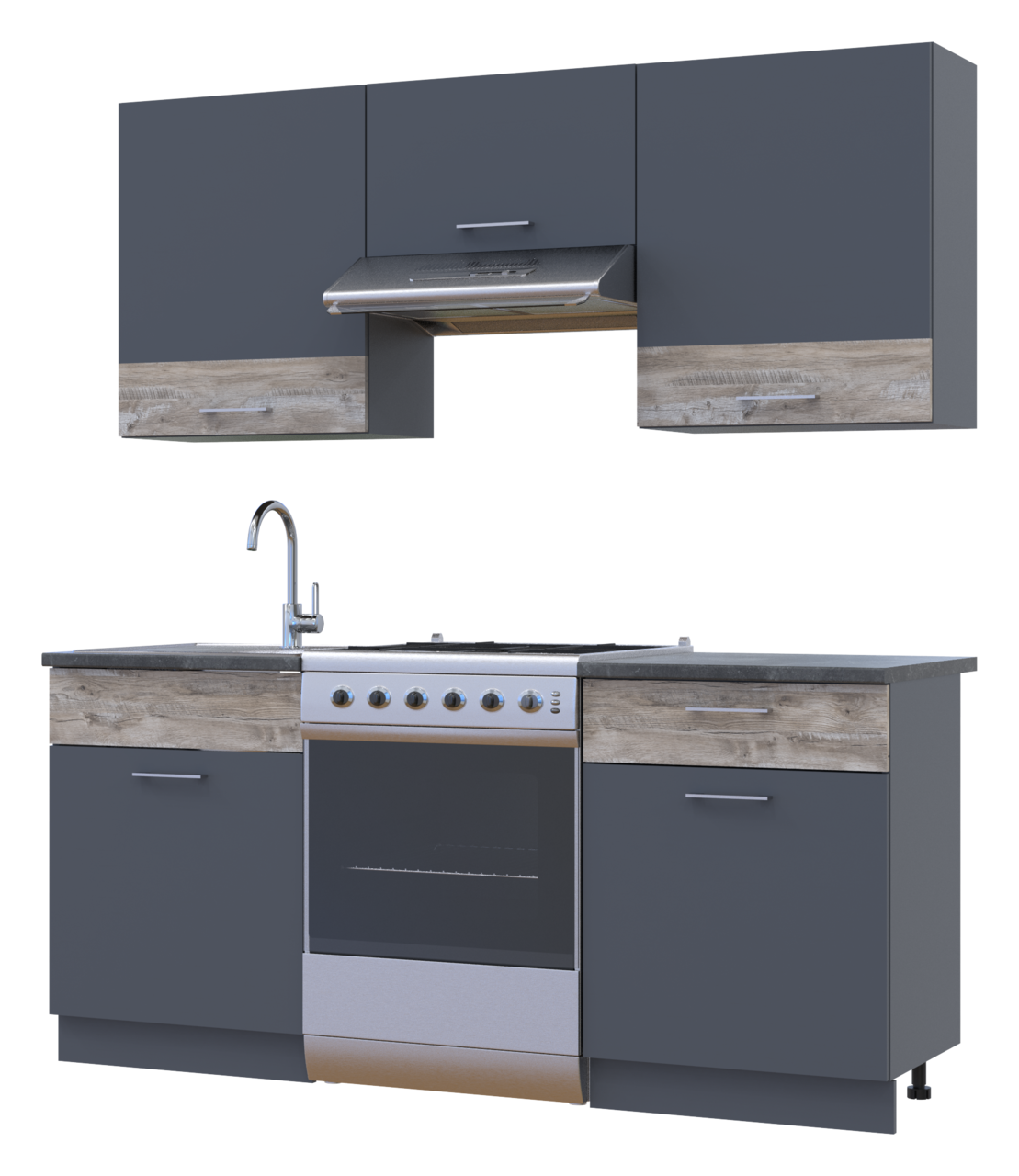 Кухня Лея Doros 1.8 м Графіт/Клондайк ДСП 180х60х250 (81000014) 3