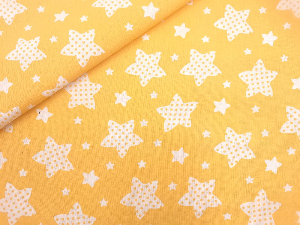 

Ткань бязь "Звёзды на желтом" (50 х 75 см), Желтый