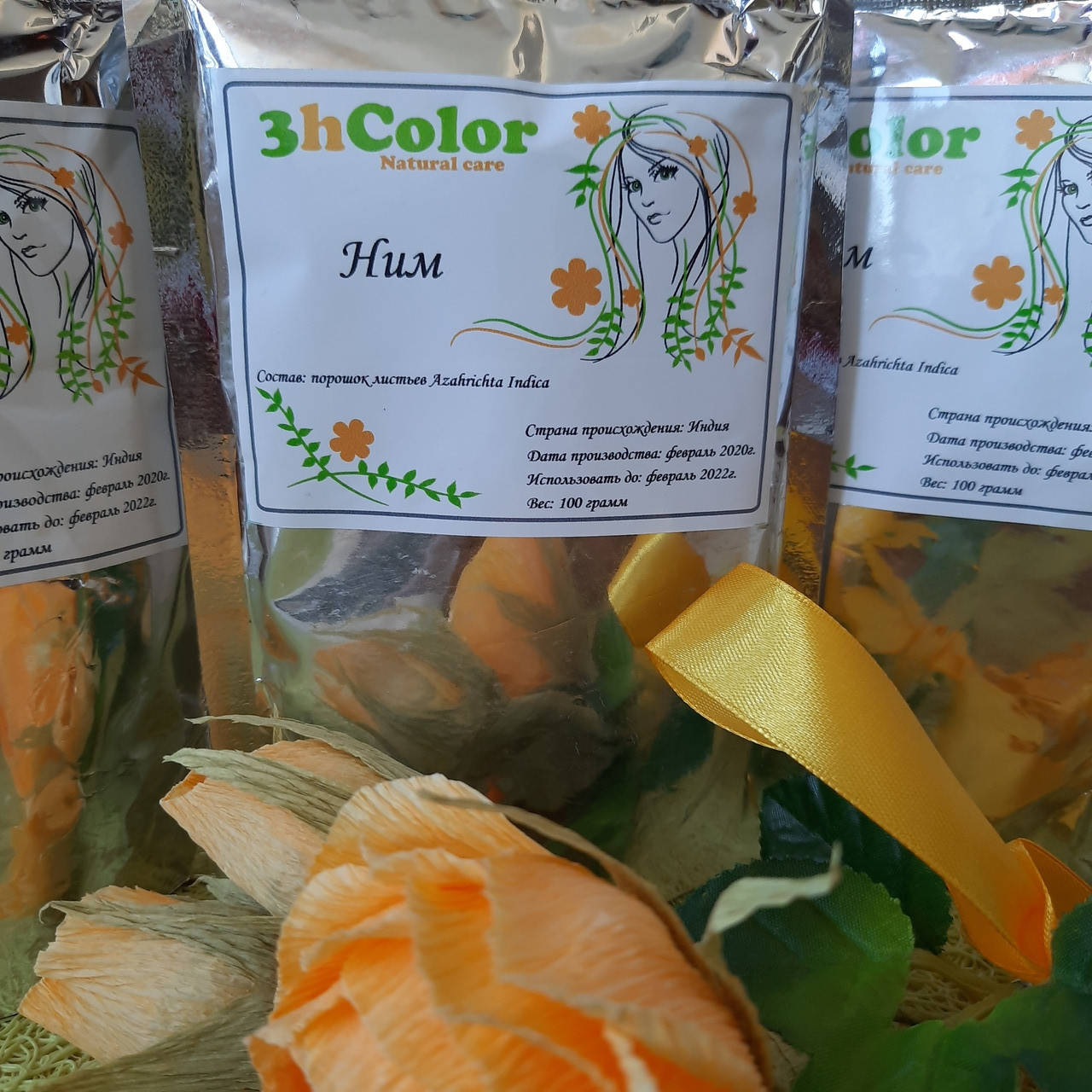 

Порошок Ним для волос. Лечение и укрепление 3hColor, Индия