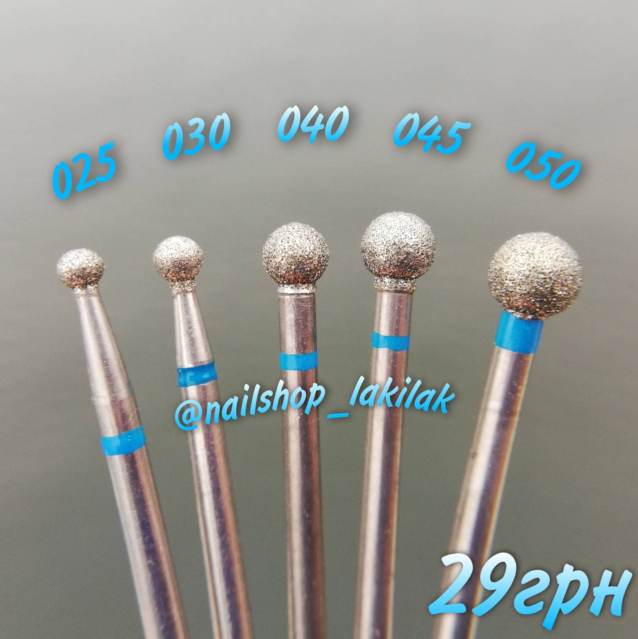 

Фреза шар 025 синяя