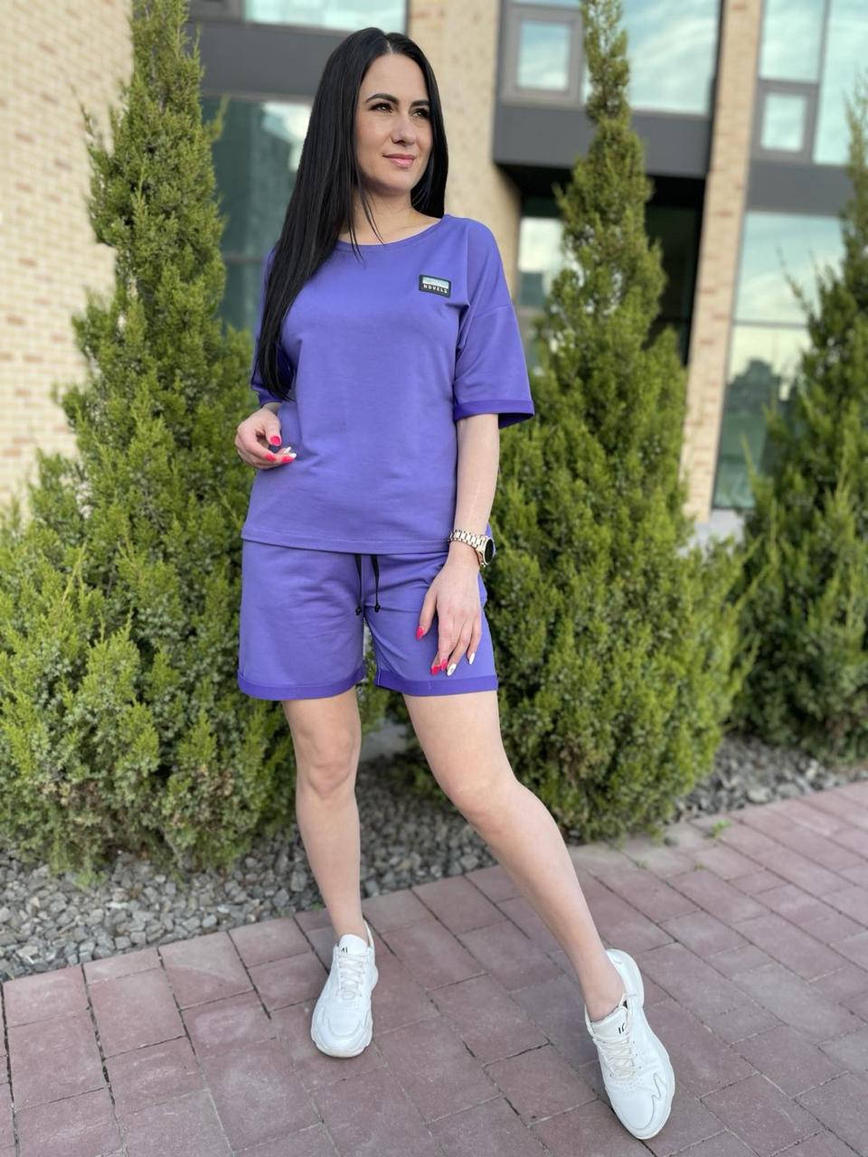 

Летний костюм женский двунитка LM-546602 52, Сиреневый