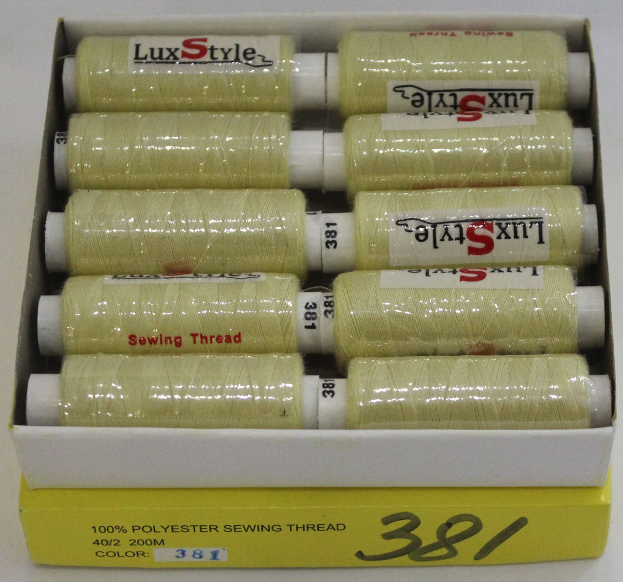 

Нитки швейные LuxStyle 40/2-200м (100% полиэстeр) №381, Разные цвета