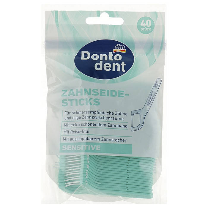 

Флосс-зубочистки Dontodent Sensitive для чувствительных зубов 40 шт, Белый