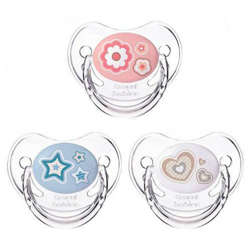 

Пустышка круглая силиконовая Canpol Babies Newborn baby 18м+, 22/564, Белый