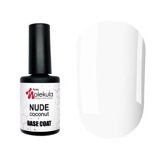 

Molekula Base Coat Nude Coconut - камуфлирующая база, белая, 12 мл