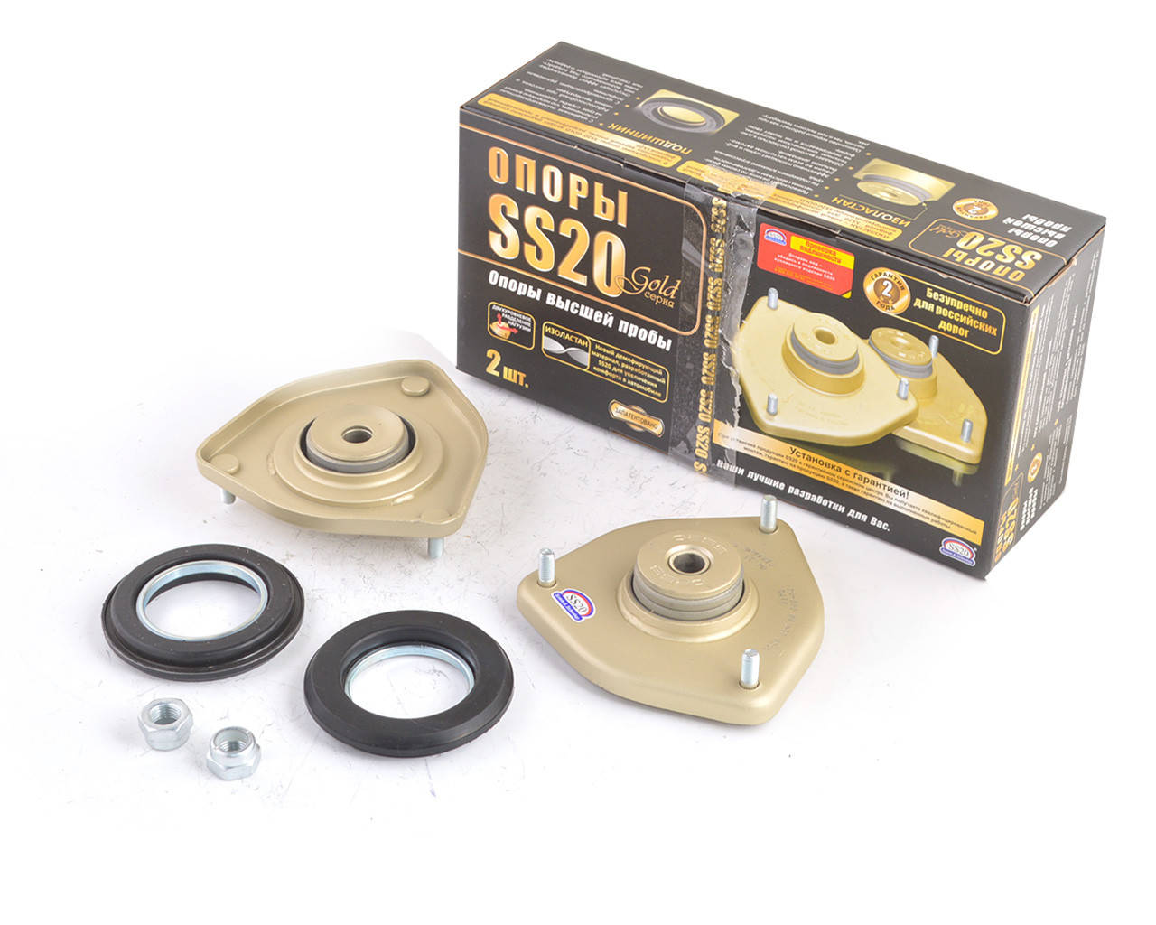 

Опора стойки передней подвески ВАЗ 2170-72 верхняя (к-т 2 шт.), SS20.119.00.000-04 Gold (с подшипником SS20),