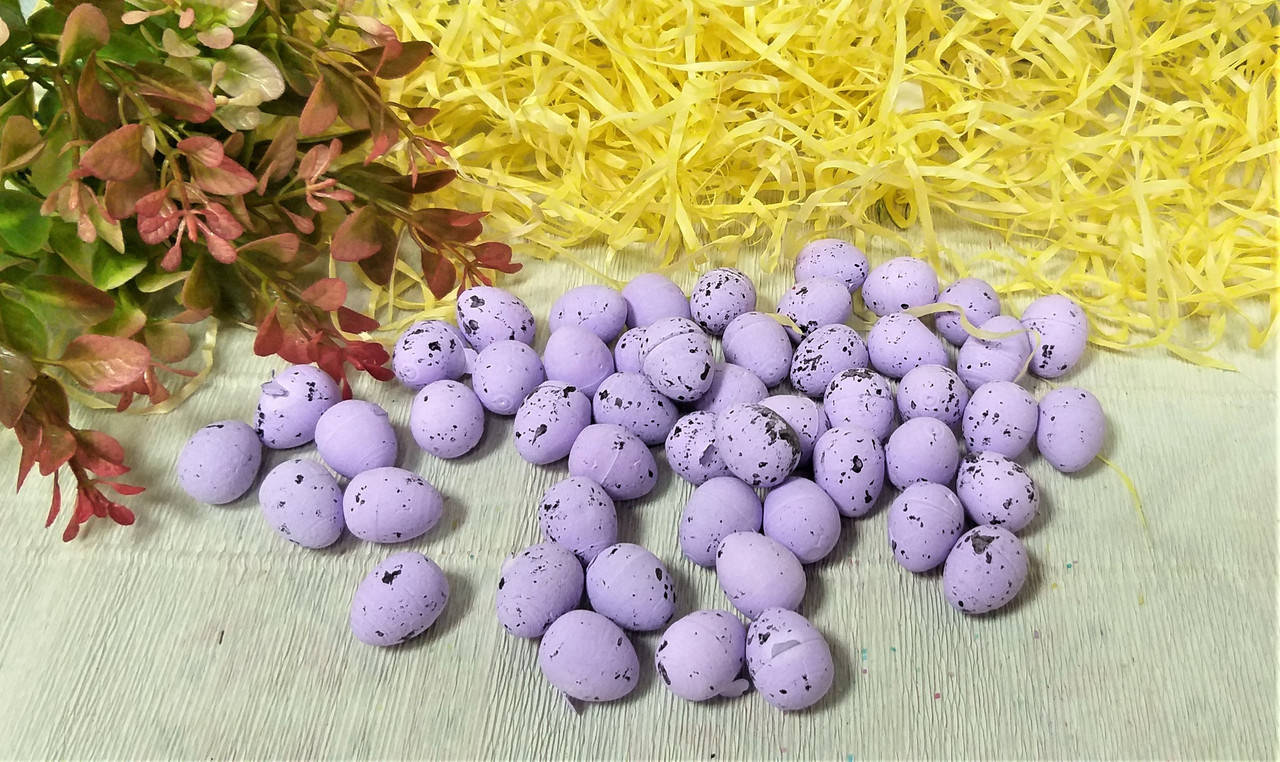 

Яйцо декоративное пенопласт мини 2см, цвета в ассортименте сиреневый