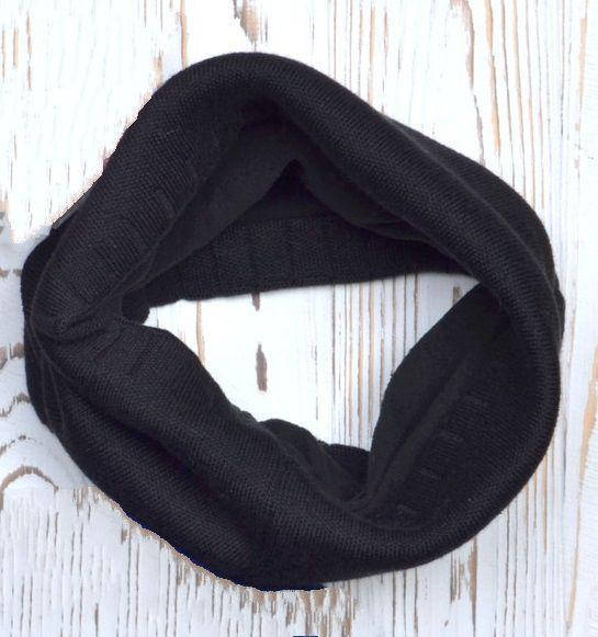 

Шарф хомут Нью Йорк на флисе Черный