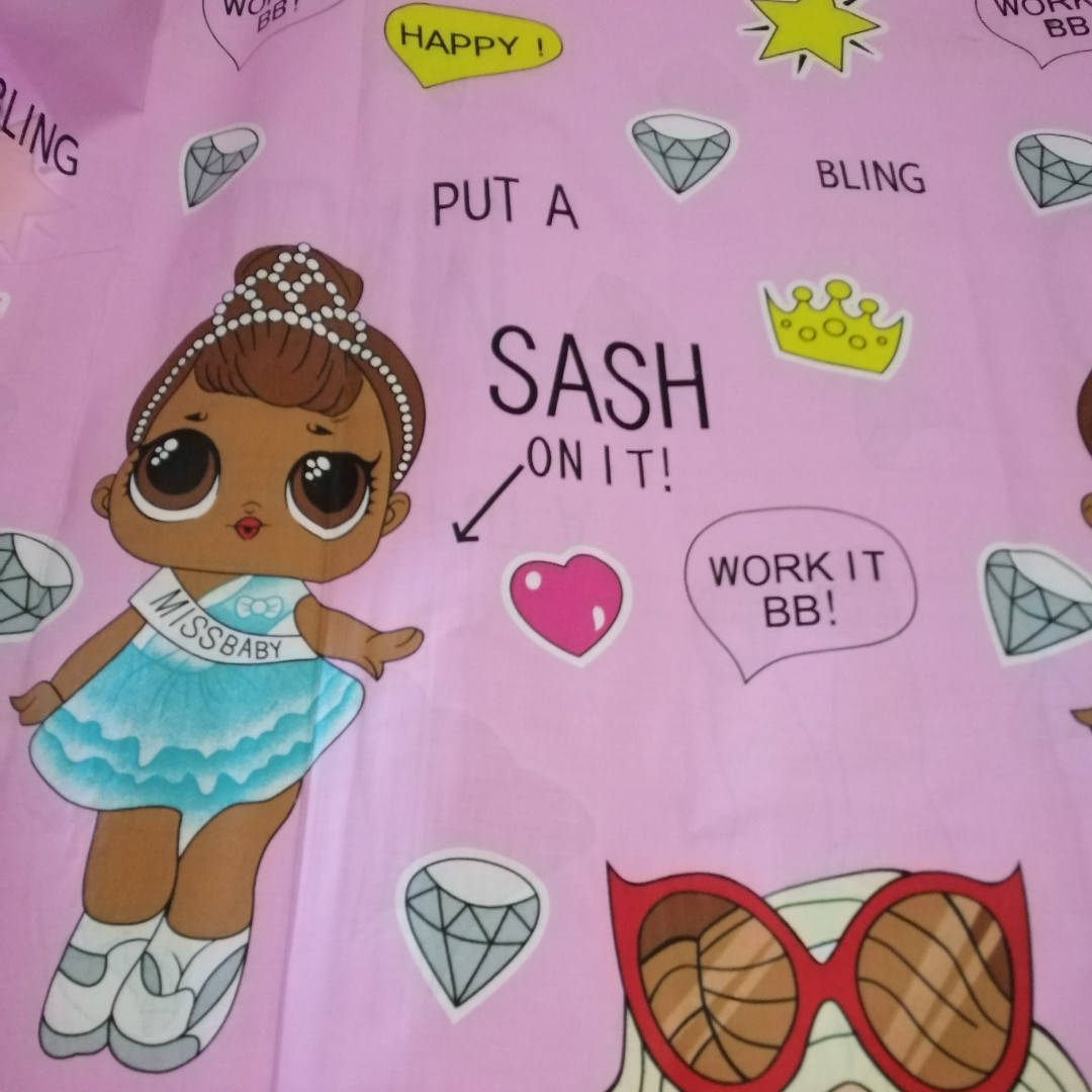 

Бязь Gold LOL новая 220 см на метраж, Розовый