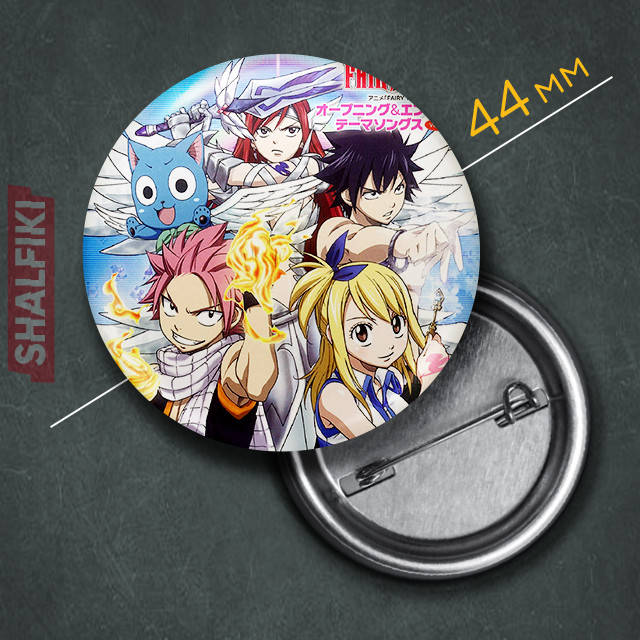 

"Хвост феи / Fairy tail" значок круглый на булавке Ø44 мм