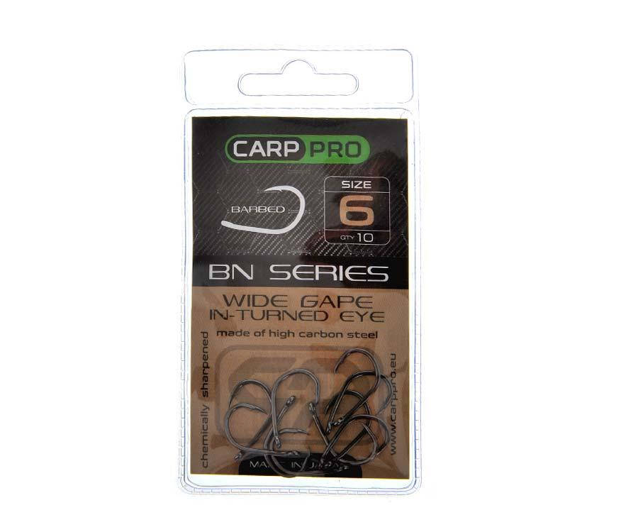 

Крючки Carp Pro Black Nickel Wide Gape In-turned Eye №6