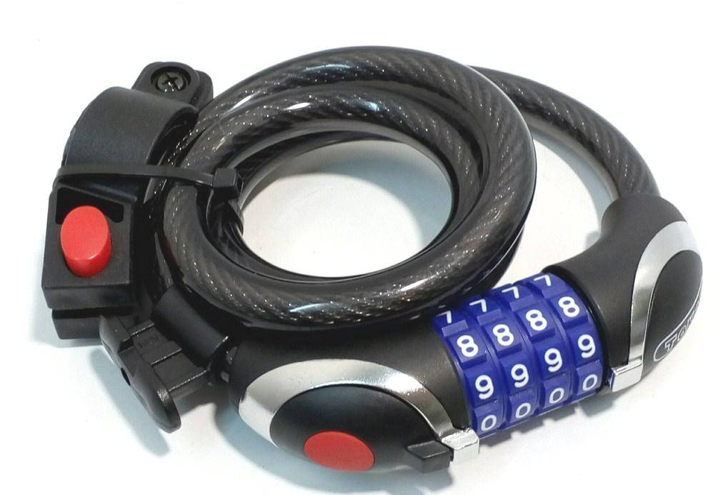 

Вело замок кодовый с тросом TOKOZ MOTO BLACK 100 см (Чехия)